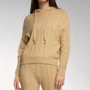 Elan Cable Knit Hooded Sweater